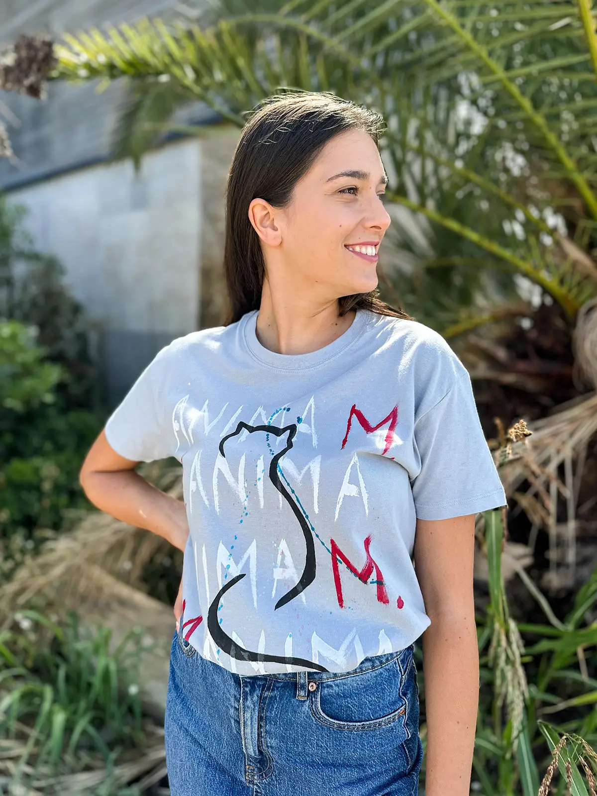 MEOW CAT grey T-shirt (unisex)